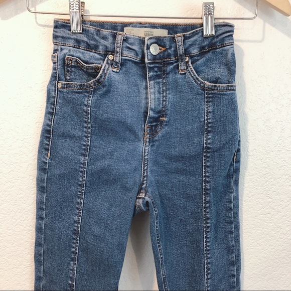 Topshop Moto Jamie HW Ponte Skinny Side Slit Jeans - Picture 5 of 12